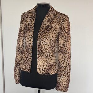 Stylish Leopard Print Women's Blazer